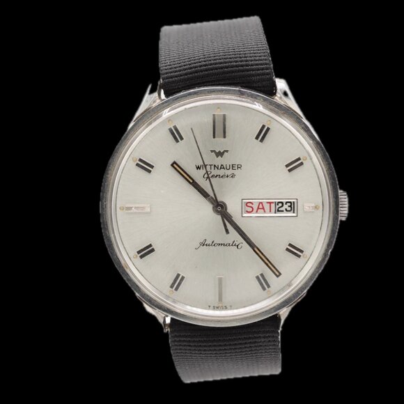 Vintage Wittnauer 5003 Day-Date Men\'s Automatic Wristwatch D11KAS Swiss Steel main image 4